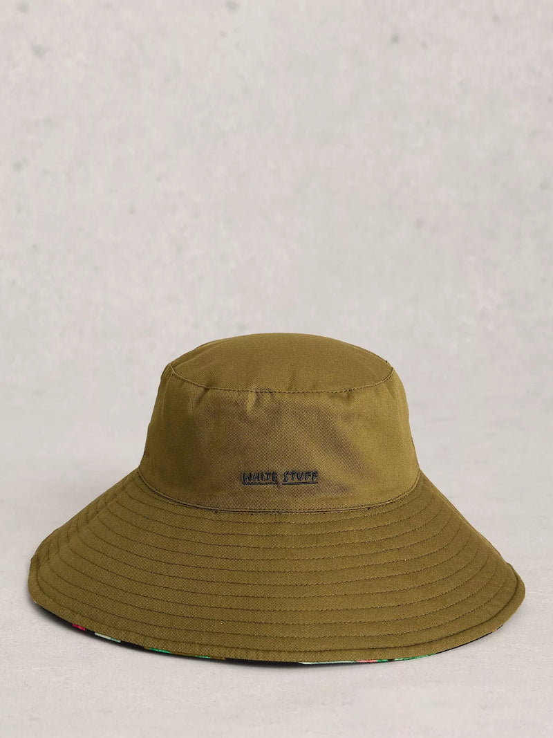 White Stuff green reversible bucket hat (British brand)