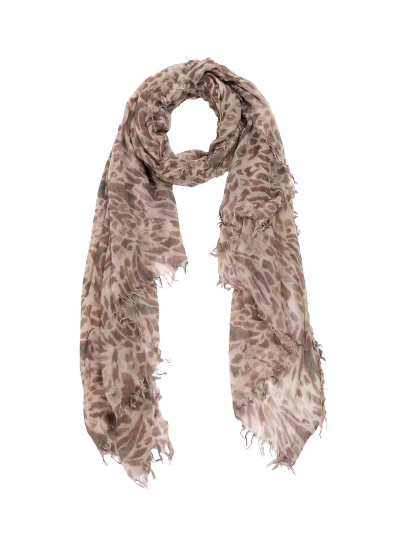 Pure Collection wool cashmere blend scarf natural, UK version