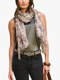Pure Collection wool cashmere blend scarf natural, UK version