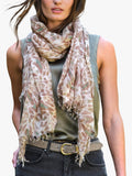 Pure Collection wool cashmere blend scarf natural, UK version