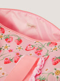 Monsoon strawberry gingham duffle bag for kids, imported from the UK