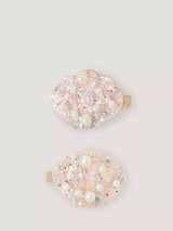John Lewis Monsoon Kids' Embellished Seashell Hair Clip Pack of 2- Buy online at McGrocer