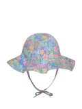 Trotters kids Liberty Ciara print sun hat in blue (British brand)