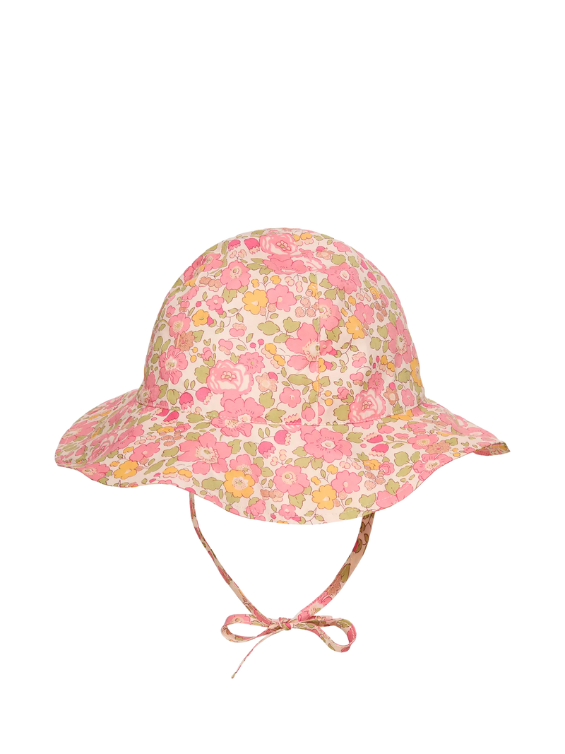 Trotters Liberty Betsy print sun hat pink, imported from the UK