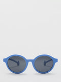 Mango round frame sunglasses in blue with tinted lenses - British product