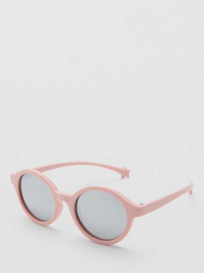 Mango round frame sunglasses pale pink, imported from the UK