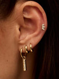 Orelia labret earring marquise fan crystal, imported from the UK