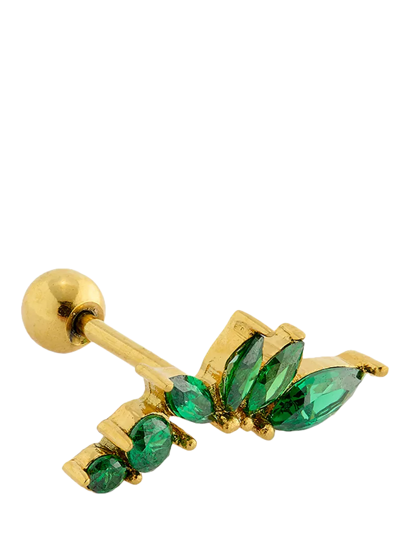 Orelia emerald cluster earring 20mm, imported from the UK