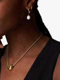 Orelia pearl mini hoop earrings, UK version