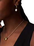 Orelia pearl mini hoop earrings, UK version