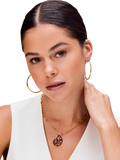 Orelia hoop earrings polished molten pale gold large, UK version