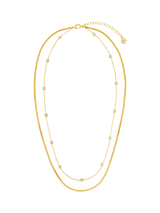 John Lewis Orelia Stationed Snake 2-Row Necklace Crystal- Buy online at McGrocer