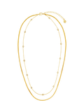 Orelia Stationed Snake 2-Row Necklace crystal cubic zirconia, UK version
