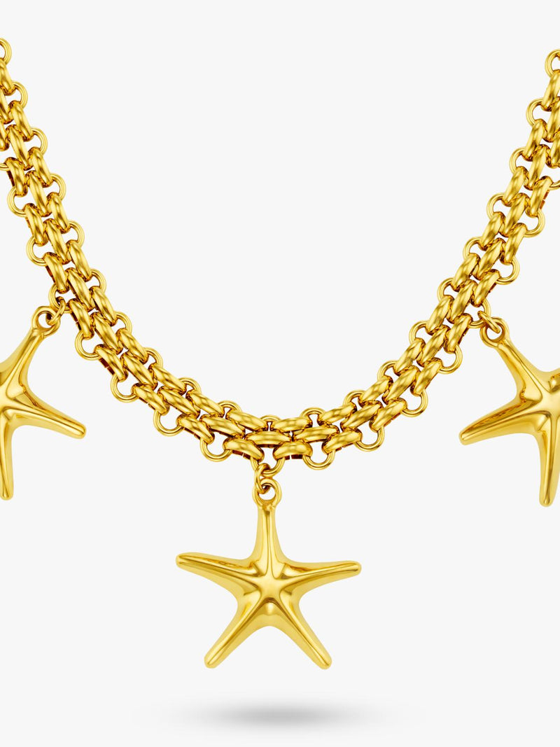 Orelia gold starfish necklace 18ct plate, UK version