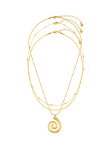 John Lewis Orelia Waterproof LUXE Spiral Multi-Row Necklace, Gold- Buy online at McGrocer