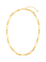 John Lewis Orelia Open Rectangular Link Necklace, Pale Gold- Buy online at McGrocer