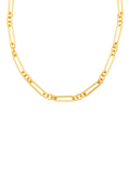 Orelia open rectangular link necklace pale gold 16cm extender, imported from the UK
