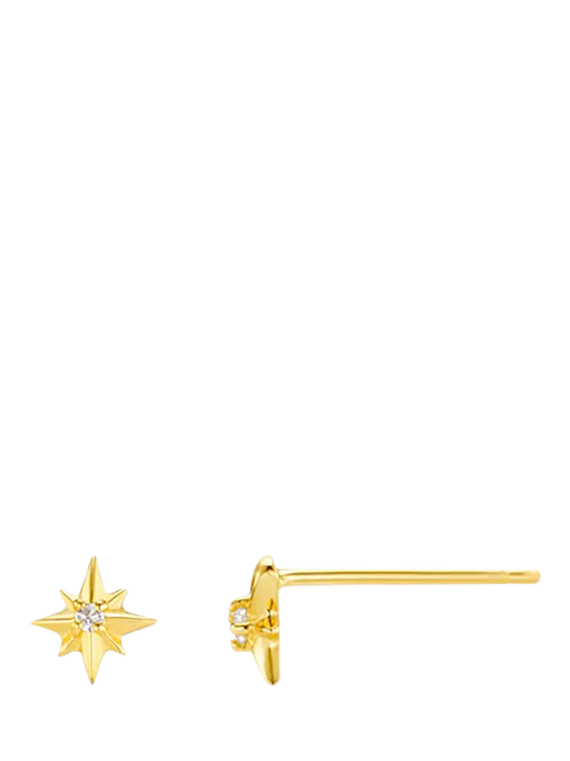 Orelia starburst stud earrings gold - British product