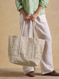 Joules Promenade canvas tote bag natural, imported from the UK