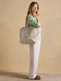 Joules Promenade canvas tote bag natural, imported from the UK