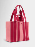 Sweaty Betty knitted stripe beach bag Melrose Pink - British product