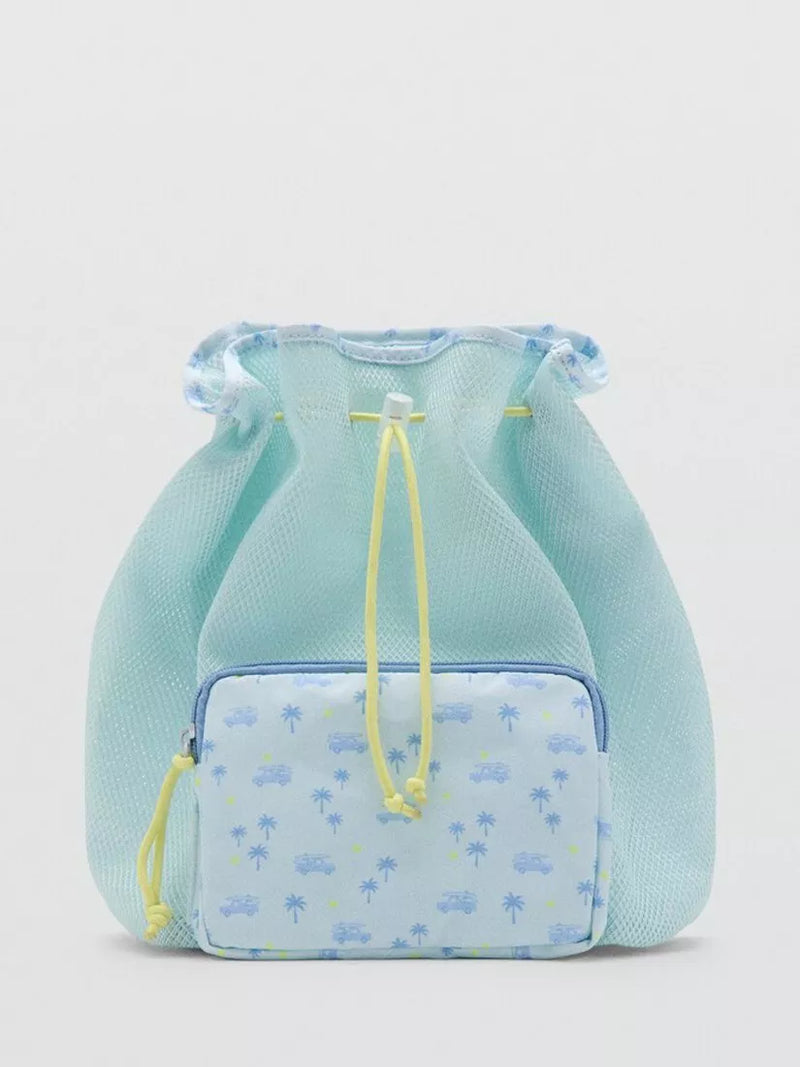 Mango Kids' Drawstring Bag, Aqua