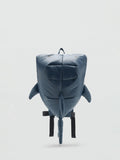 Mango Kids Shark Backpack blue plush design - British product