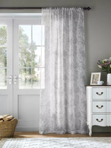 John Lewis Laura Ashley Tuileries Dove Slot Top Voile Panel, 137x137cm- Buy online at McGrocer