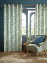 John Lewis Laura Ashley Brayton Leaves Multi Pair Lined Eyelet Curtains 137cm Drop- Buy online at McGrocer