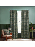 Morris & Co Strawberry Thief curtains in forest green - British product