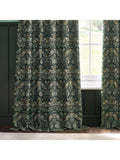 Morris & Co Strawberry Thief curtains in forest green - British product