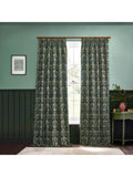 Morris & Co Strawberry Thief curtains in forest green - British product