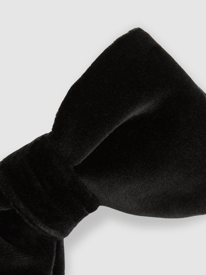Reiss Hike Velvet Bow Tie Black, UK version