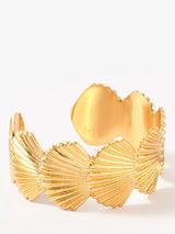 John Lewis Mint Velvet Shell Open Cuff Bracelet in Gold (6.3cm)- Buy online at McGrocer
