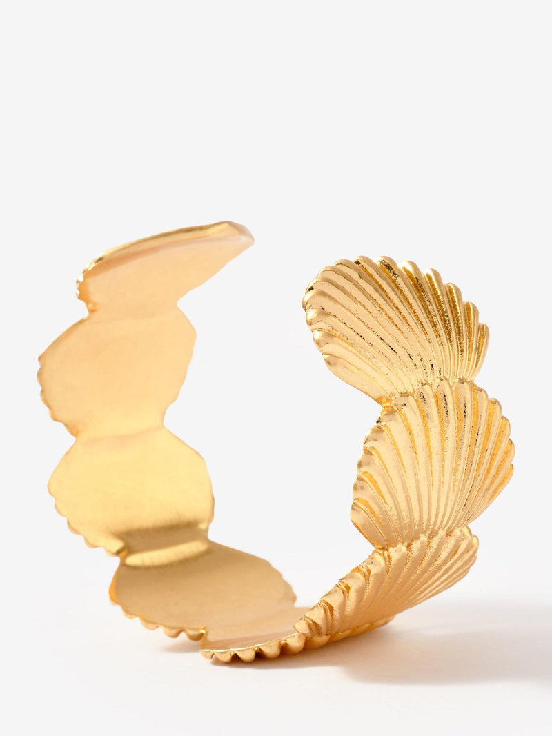 Mint Velvet gold shell cuff - open design, imported from the UK