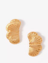 John Lewis Mint Velvet Half Shell Statement Drop Earrings, Gold- Buy online at McGrocer