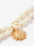 Mint Velvet double layered charm bracelet gold cream, imported from the UK