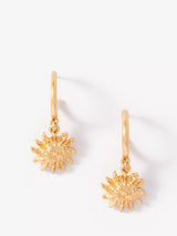 John Lewis Mint Velvet Mini Sun Charm Hoop Earrings Gold- Buy online at McGrocer