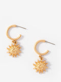 Mint Velvet sun charm hoop earrings 3.5cm, UK version