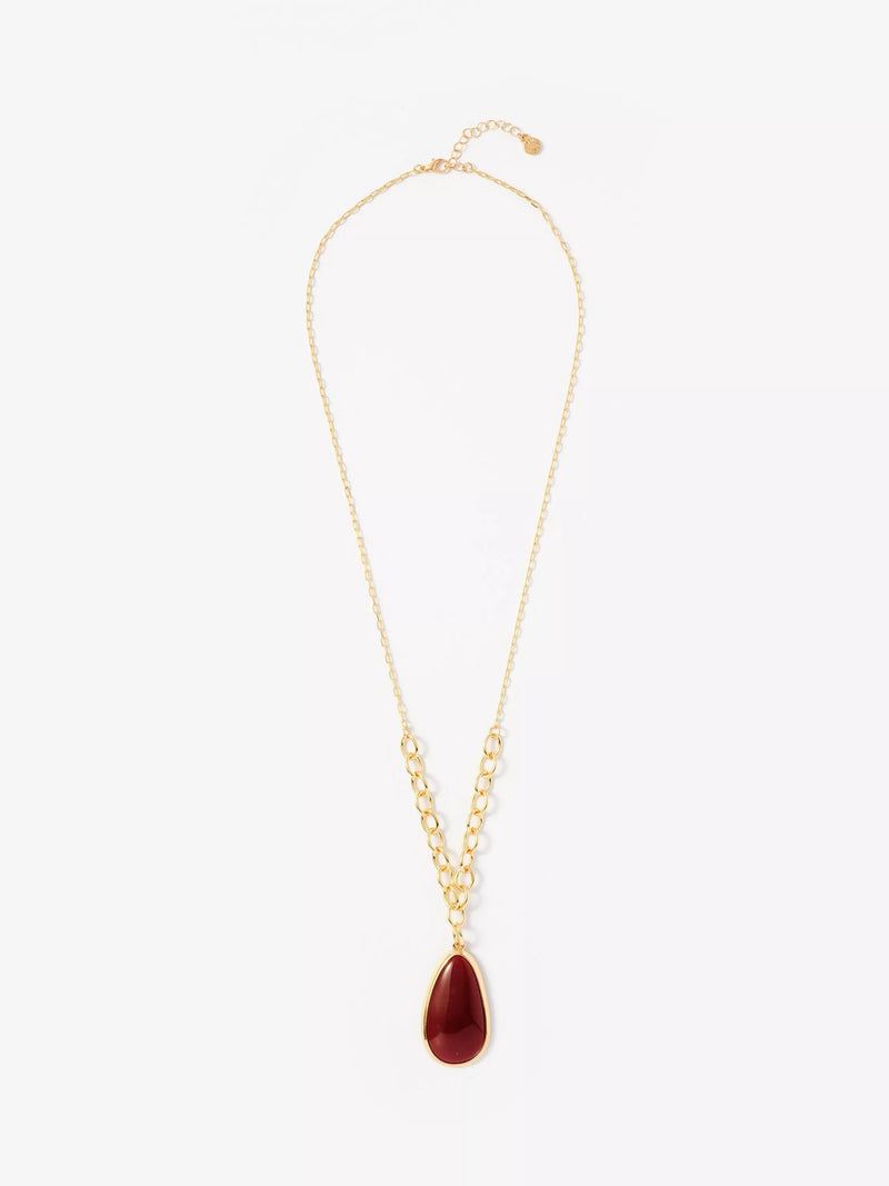 Mint Velvet drop chain pendant necklace gold tone, UK version