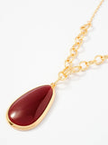 Mint Velvet drop chain pendant necklace gold tone, UK version