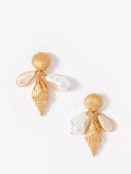 Mint Velvet pearl drop shell earrings 5cm - British product