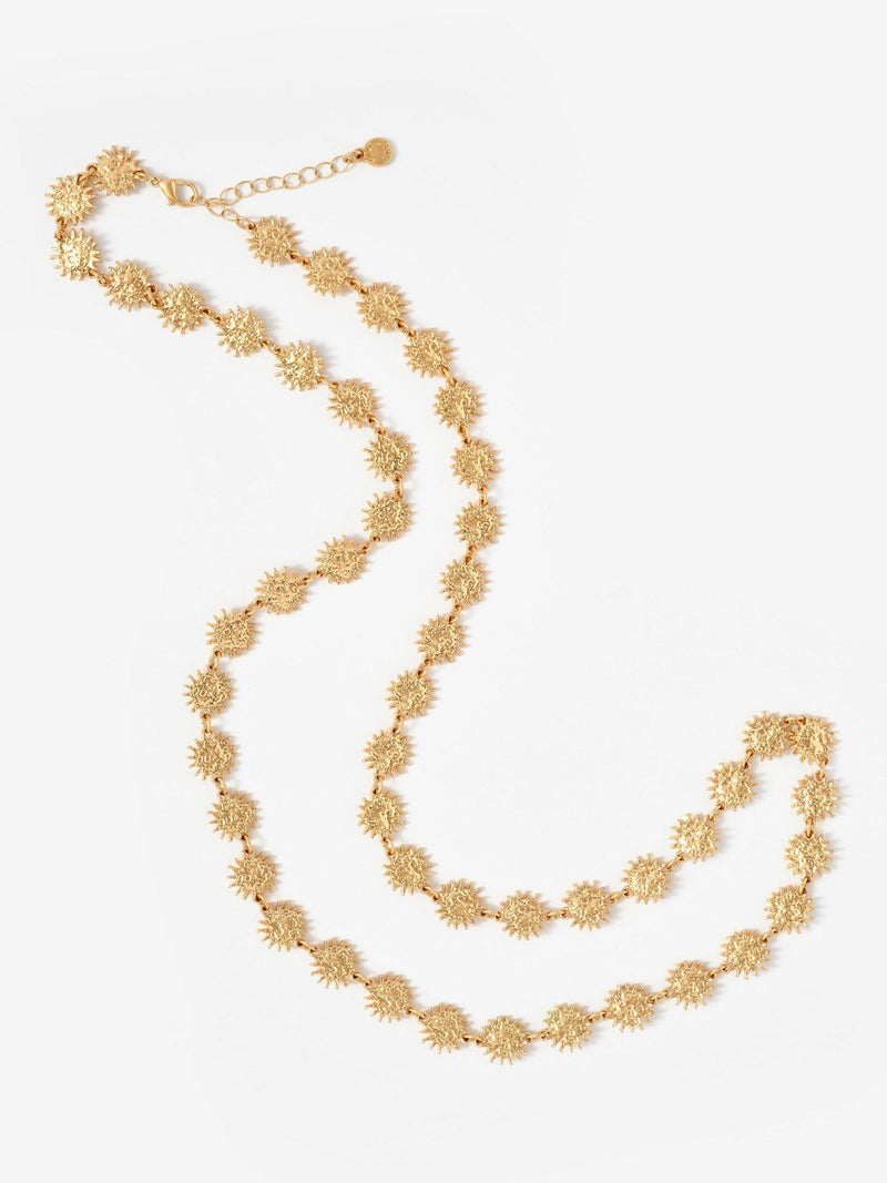 Mint Velvet mini sun charm pendant necklace gold tone (British brand)