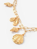 Mint Velvet layered charm necklace gold 42cm, imported from the UK