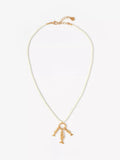 Mint Velvet fish charm necklace gold 47cm, imported from the UK