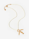 Mint Velvet fish charm necklace gold 47cm, imported from the UK