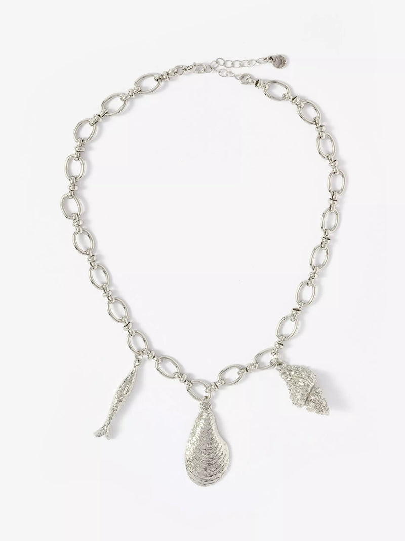 Mint Velvet statement shell charm necklace, imported from the UK