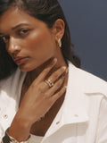 Mint Velvet cross over hoop earrings gold 3cm UK version