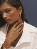 Mint Velvet cross over hoop earrings gold 3cm UK version