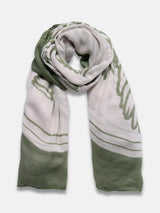 John Lewis Mint Velvet Palm Print Cover Up Scarf Green/Multi 140 x 140cm- Buy online at McGrocer